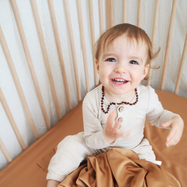 Bamboo Haus Cot Sheet - Terracotta