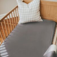 Grey Fitted Cot Sheet