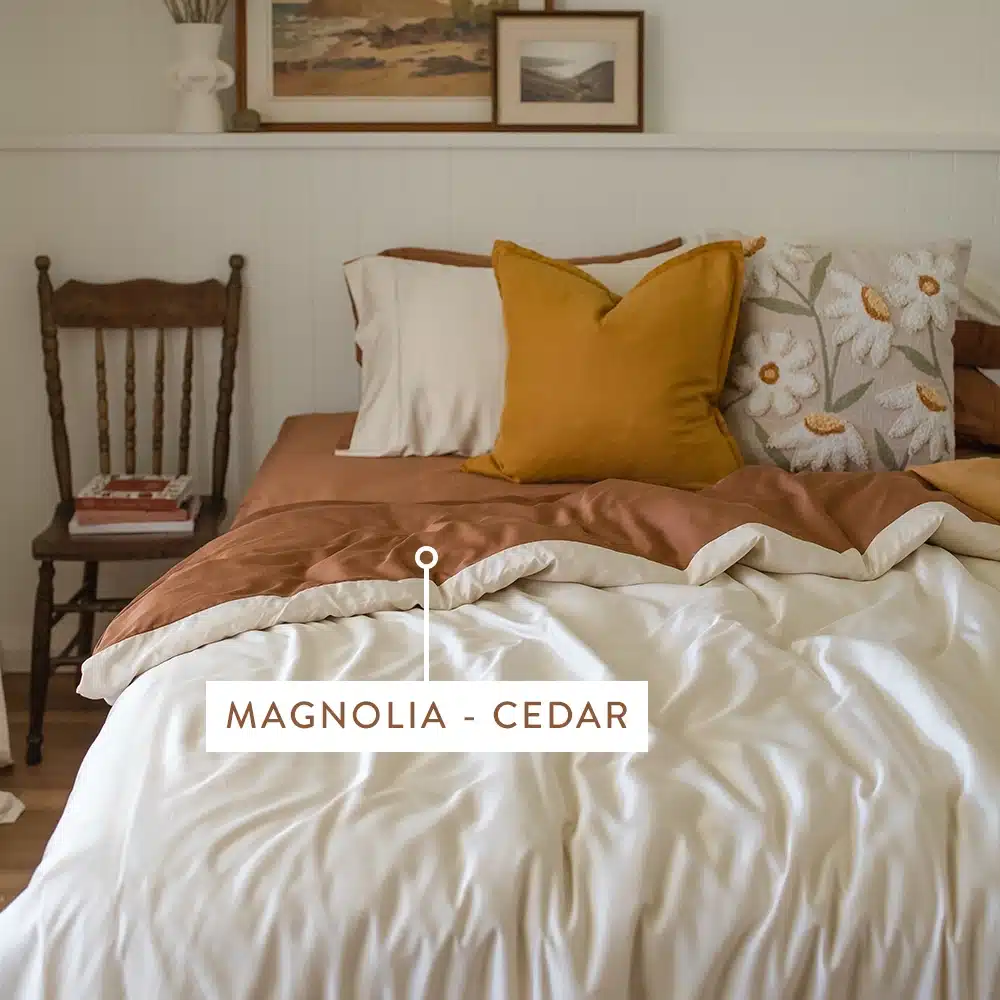 Bamboo Haus Quilt Cover Set - Magnolia-Cedar