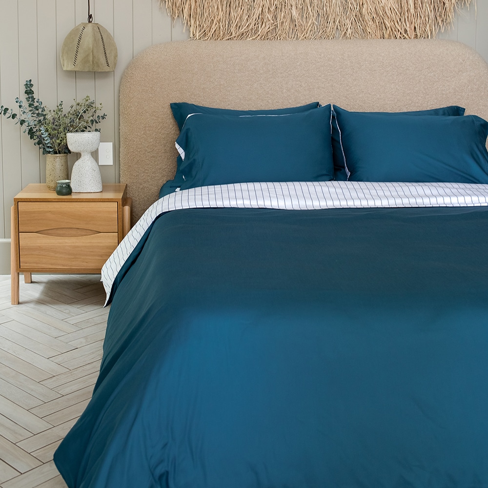 Bamboo Haus Ocean Ocean Stripe Quilt Cover Set 4